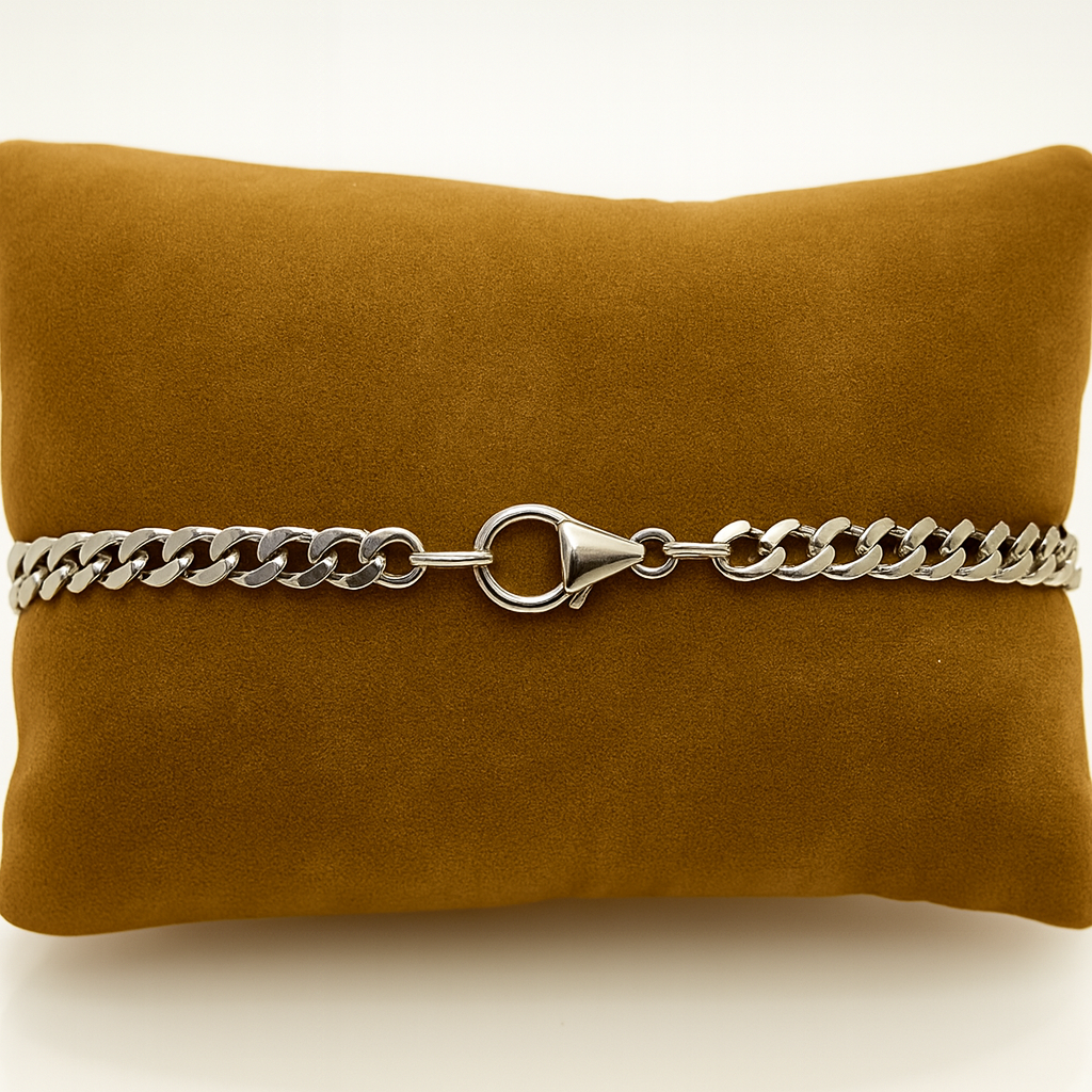 Pulsera con eslabones cubanos de ACERO