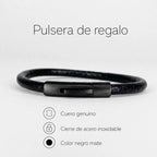 Pulsera adicional de regalo para hombre medida de 5 mm. cuero redondo 