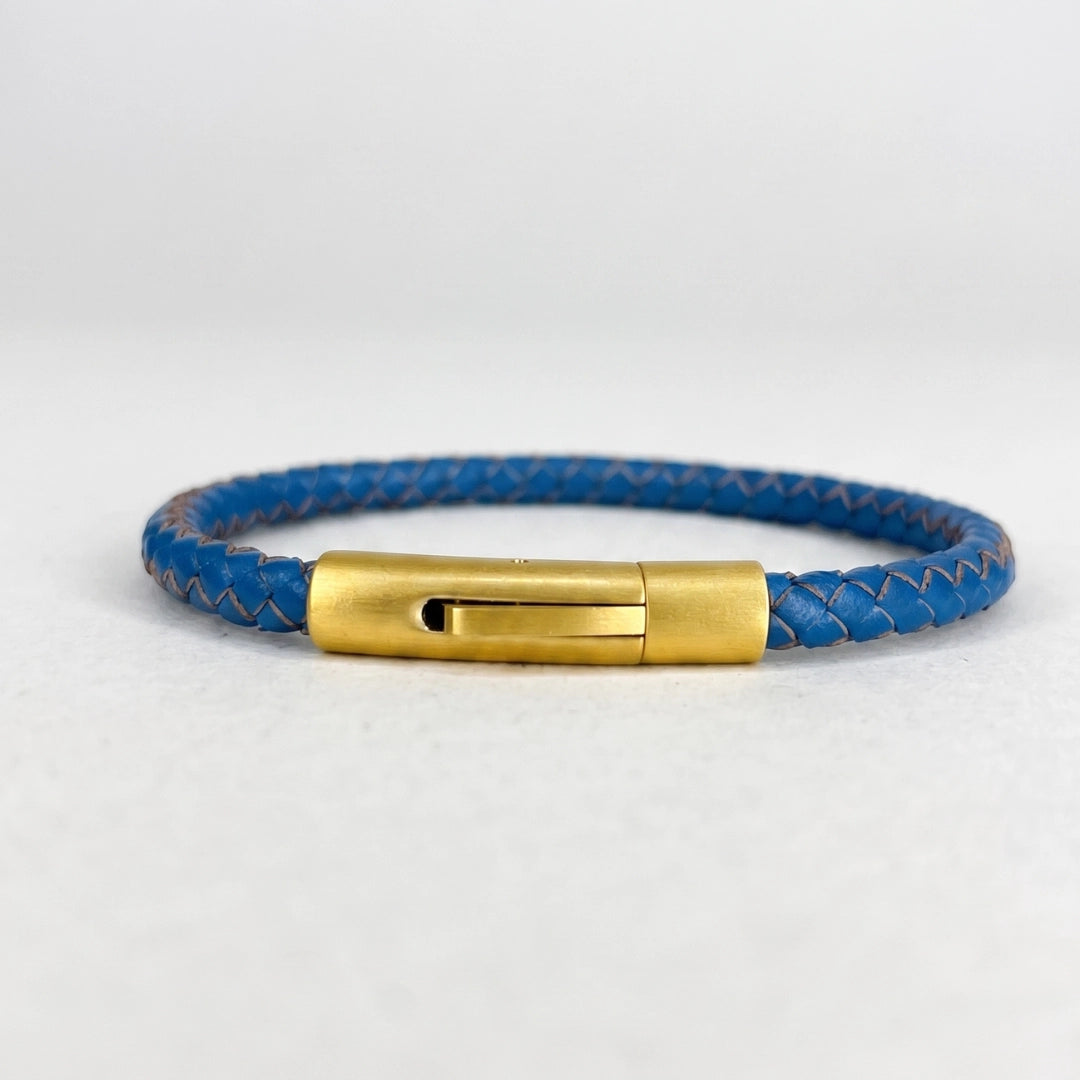 Pulsera de cuero trenzado 5 mm