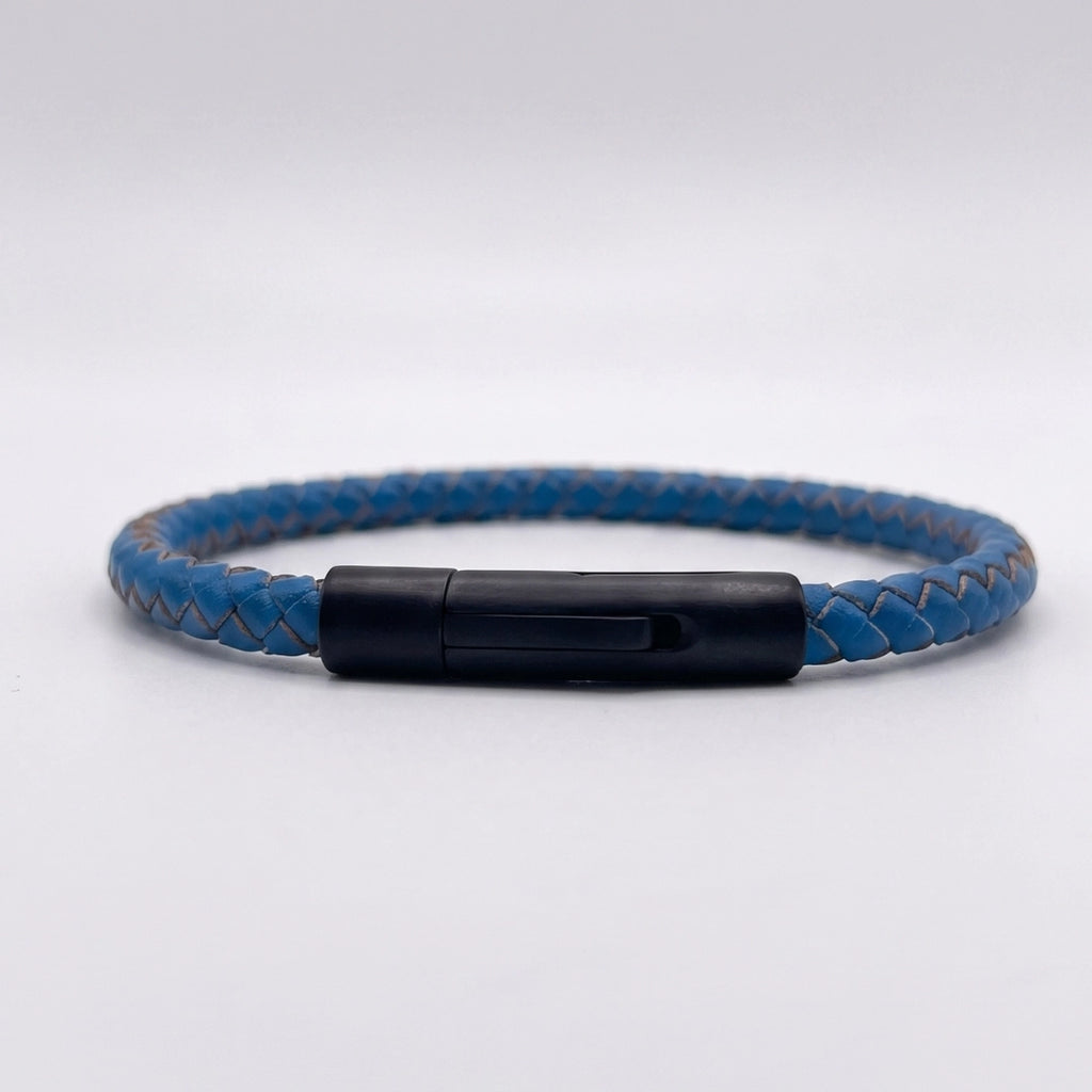 Pulsera de cuero trenzado 5 mm