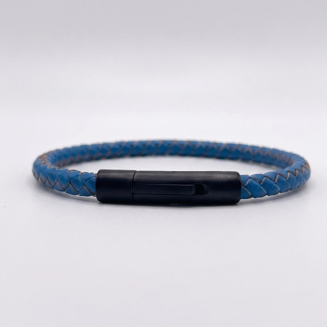 Pulsera de cuero trenzado 5 mm