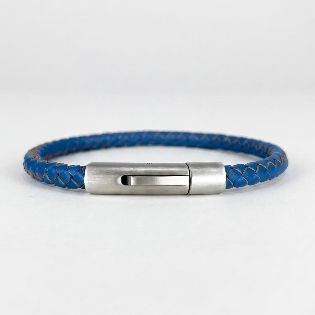 Pulsera de cuero trenzado 5 mm