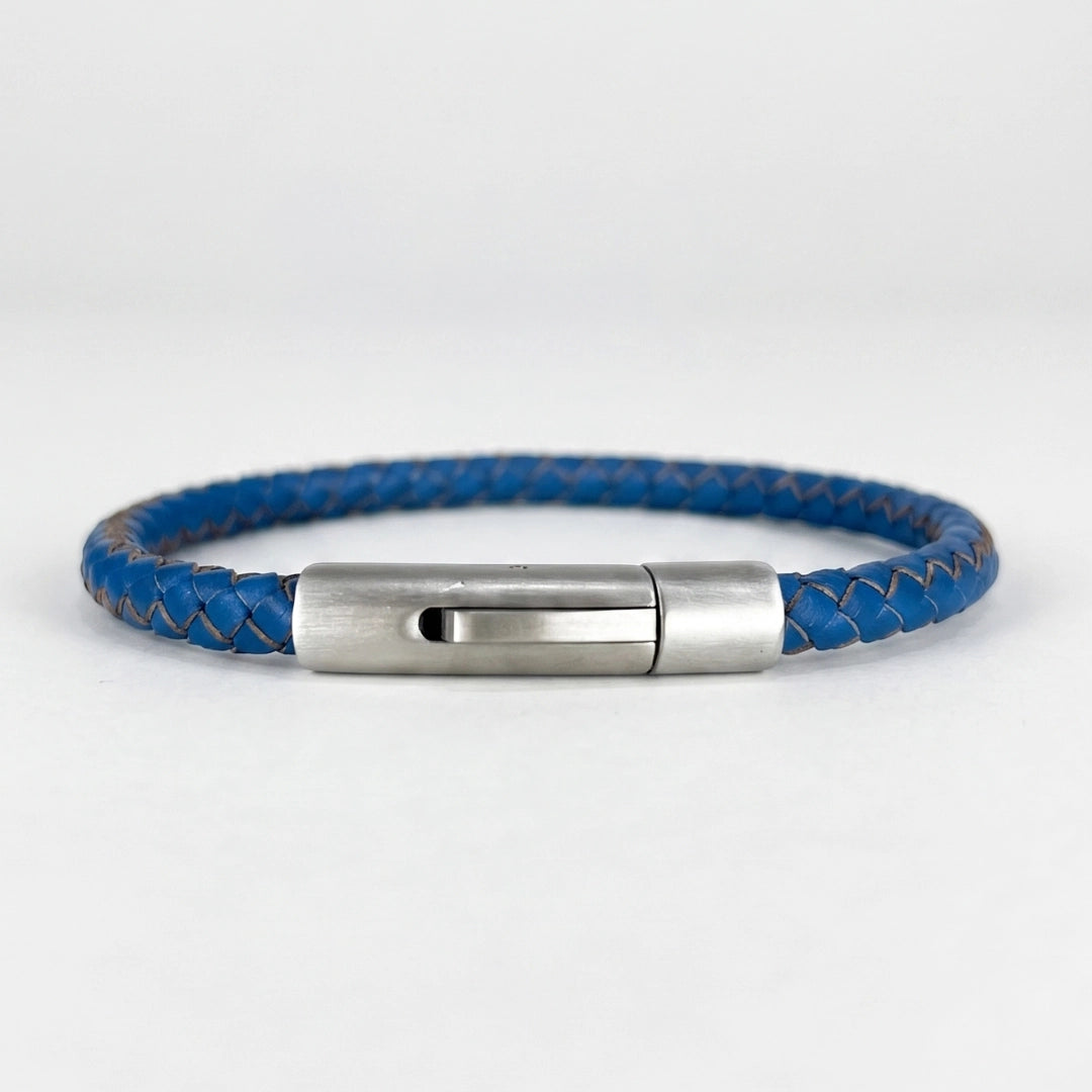 Pulsera de cuero trenzado 5 mm