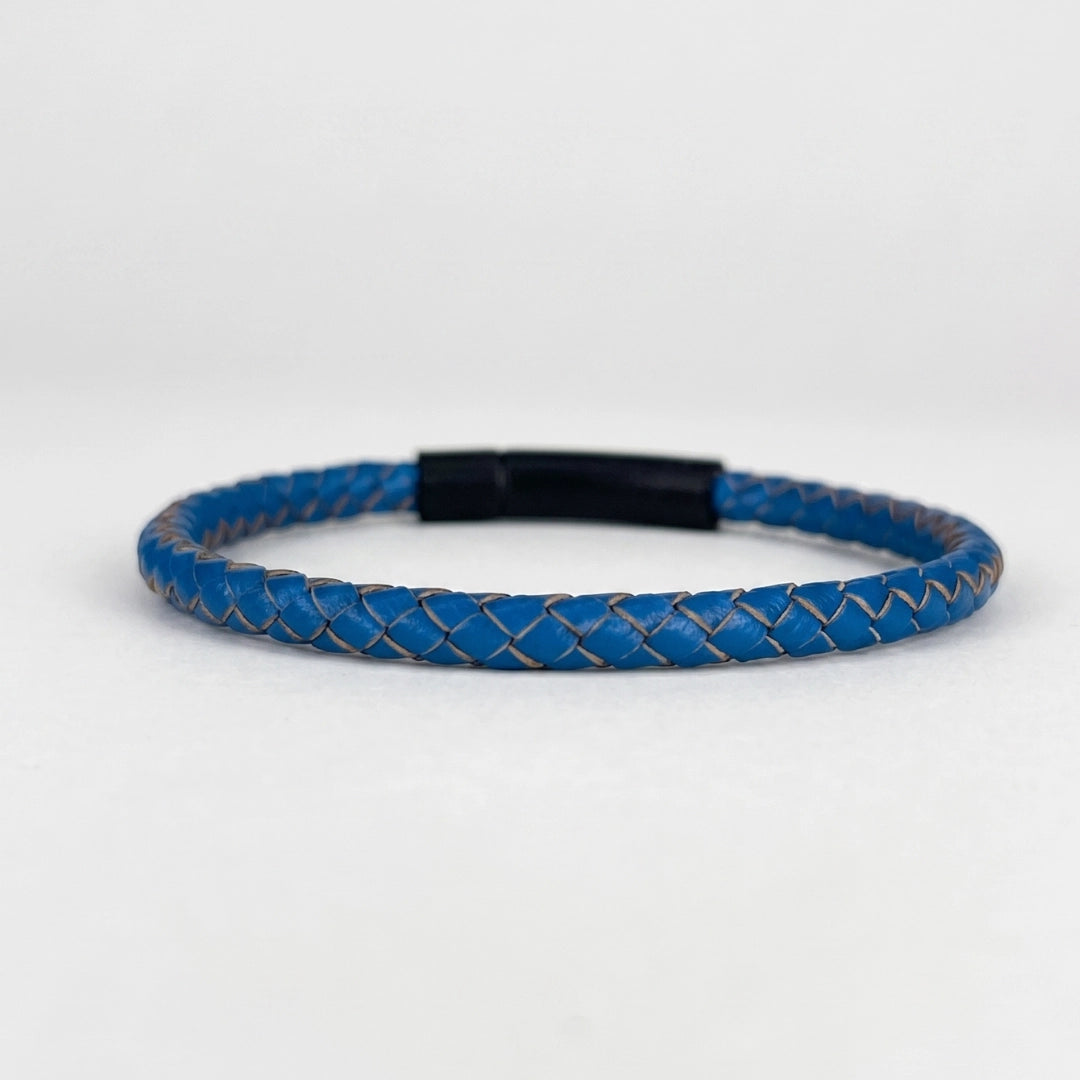 Pulsera de cuero trenzado 5 mm