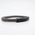 Cuero trenzado 5 mm: Gris Oscura