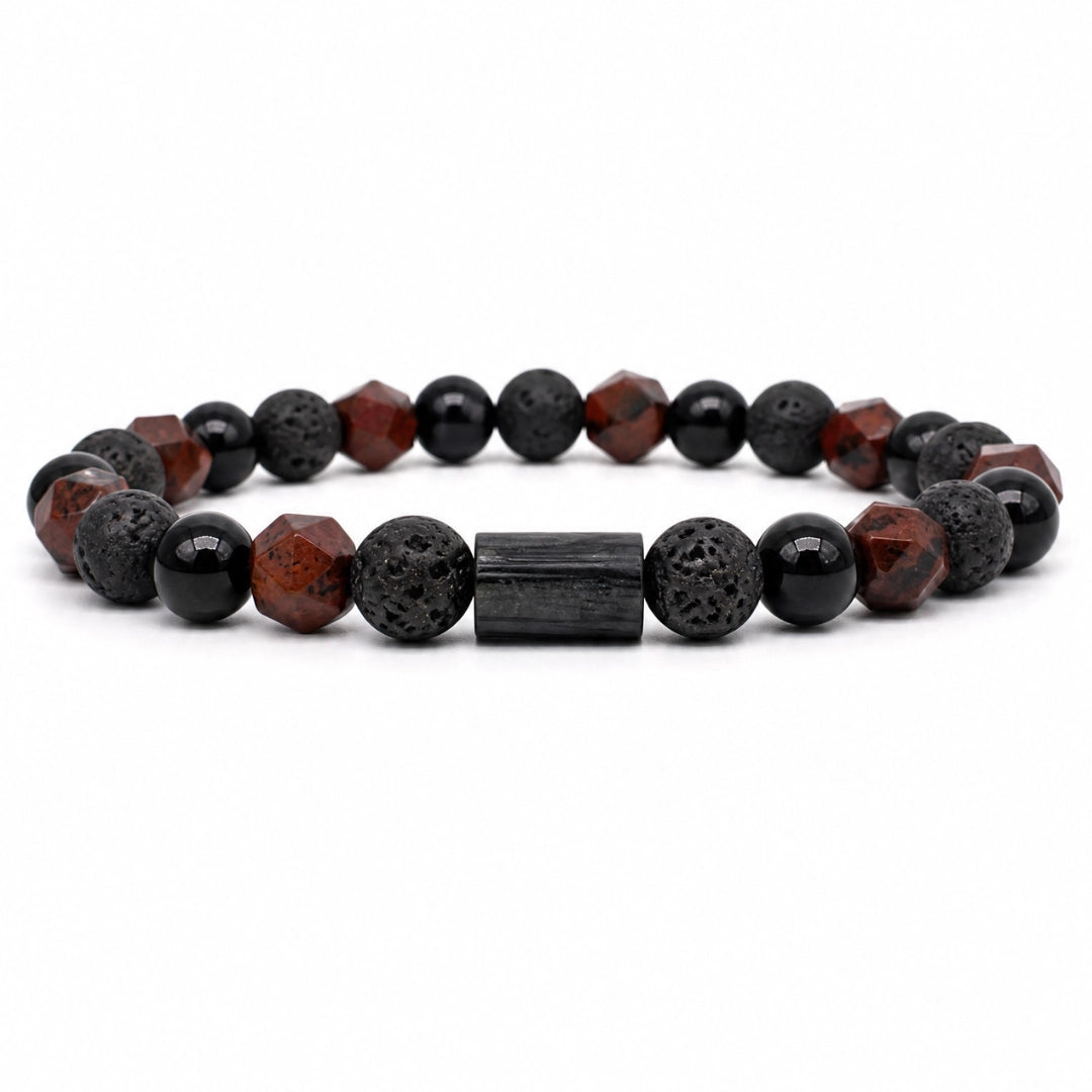 Pulsera Obsidiana Roja Facetada
