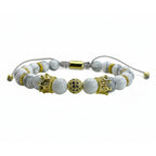 Pulsera de cuentas howlita natural, accesorios krv para hombre. Envio gratis a toda Colombia disponible