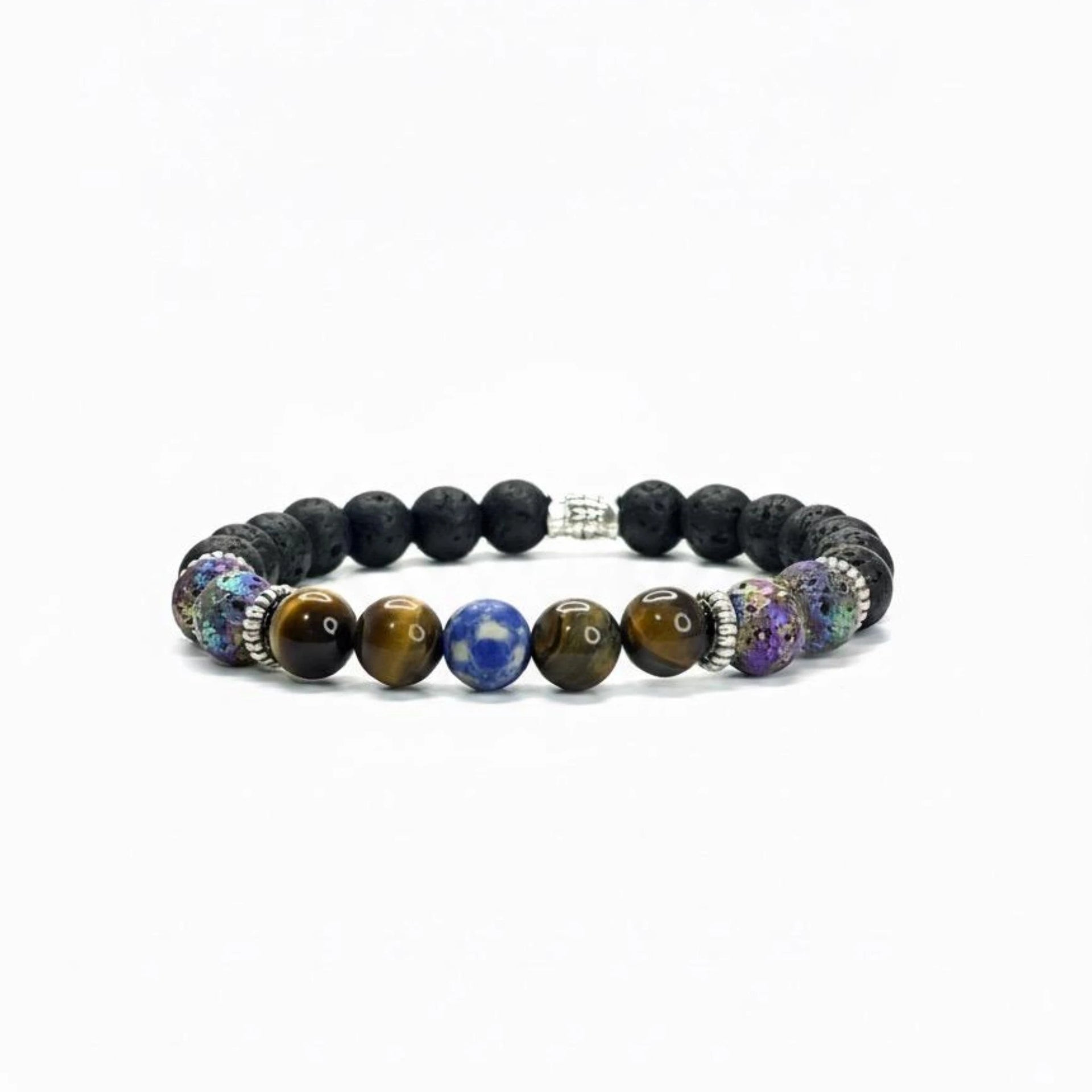 Pulsera De Cuentas De Piedra Clásica Para Hombr Y Mujer, Pulsera De