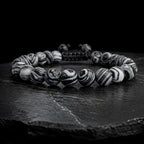 Pulsera ajustable  Jaspe Cebra 8mm