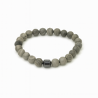 Pulsera de Jaspe Gris para hombre | KRV Accesorios. Envío gratis y pago contraentrega en toda Colombia. Elegancia y durabilidad en cada detalle.