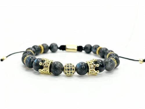 Pulsera de cuentas naturales labradorita para hombre, krv accesorios. Envio gratis y contraentrega disponible a toda Colombia