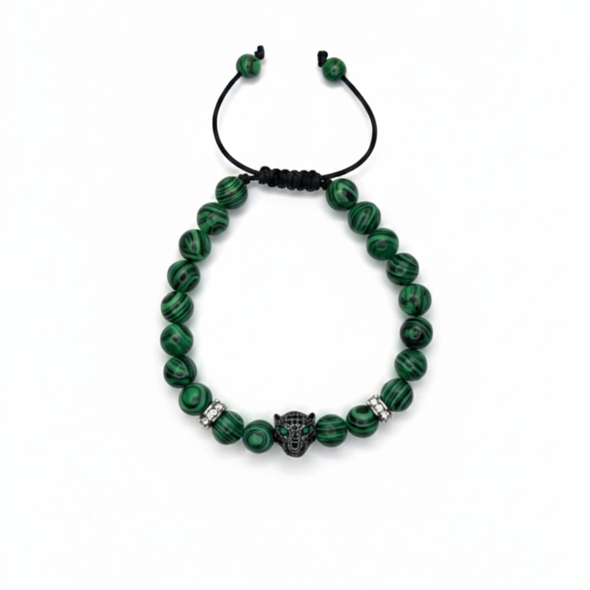 Pulsera de cuentas malaquitas para hombre, cuentas naturales KRV ACCESORIOS, Envios gratis y contraentrega disponible a toda Colombia