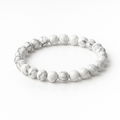 Pulsera howlita, detalle vetas grises naturales