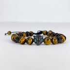 Pulsera Leopardo Africano: Ojo de Tigre 8 mm