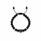 Pulsera de cuentas naturales cuentas de agata negra, krv accesorios para hombre. Envio gratis y contraentrega disponible a toda Colombia