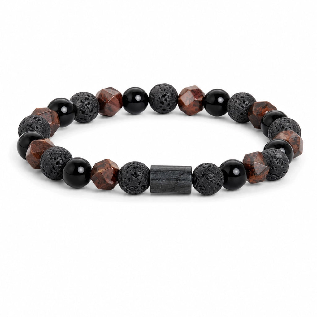 Pulsera Obsidiana Roja Facetada
