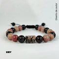 Pulsera Rodonita China, detalle piedra central