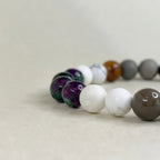 Pulsera Talos, vista de mezcla pino blanco y ojo de tigre