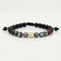 Pulsera para hombre con piedra natural  jaspe cebra 