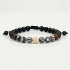 Pulsera para hombre con piedra natural  jaspe cebra 