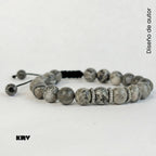 PULSERA JASPE GRIS