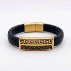 Pulsera Atenas minimalista con simbología griega para hombre