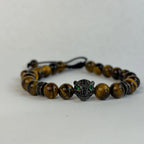 Pulsera Leopardo Africano: Ojo de Tigre 8 mm