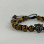 Pulsera Leopardo Africano: Ojo de Tigre 8 mm