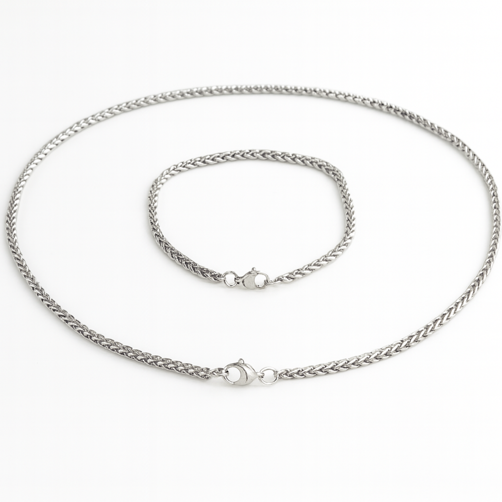 Set de collar y pulsera de acero inoxidable para hombre, accesorios krv. Envios gratis y contraentrega disponible a toda Colombia