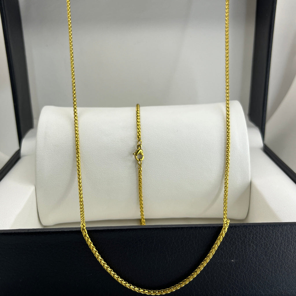 Set de collar y pulsera para hombre color dorado, krv accesorios. Envio a toda Colombia y contraentrega disponible