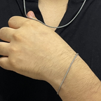 Set de collar y pulsera de acero inoxidable para hombre, accesorios krv. Envios gratis y contraentrega disponible a toda Colombia