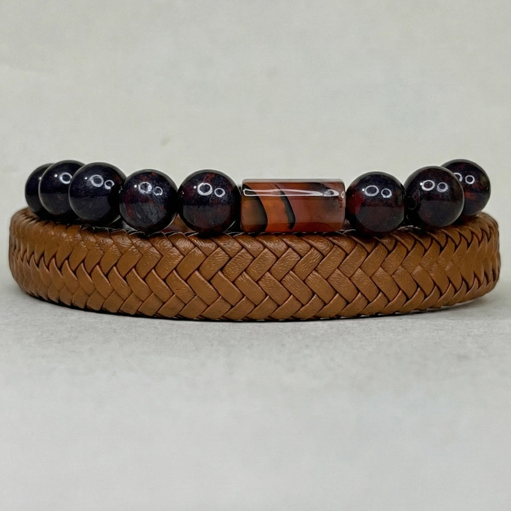 SET 2 pulseras: Terra roja