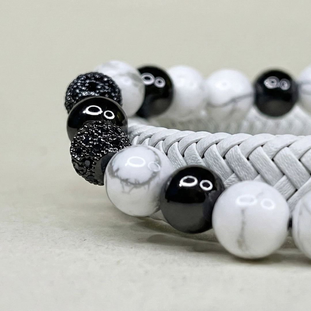 SET 2 pulseras: Noche Blanca